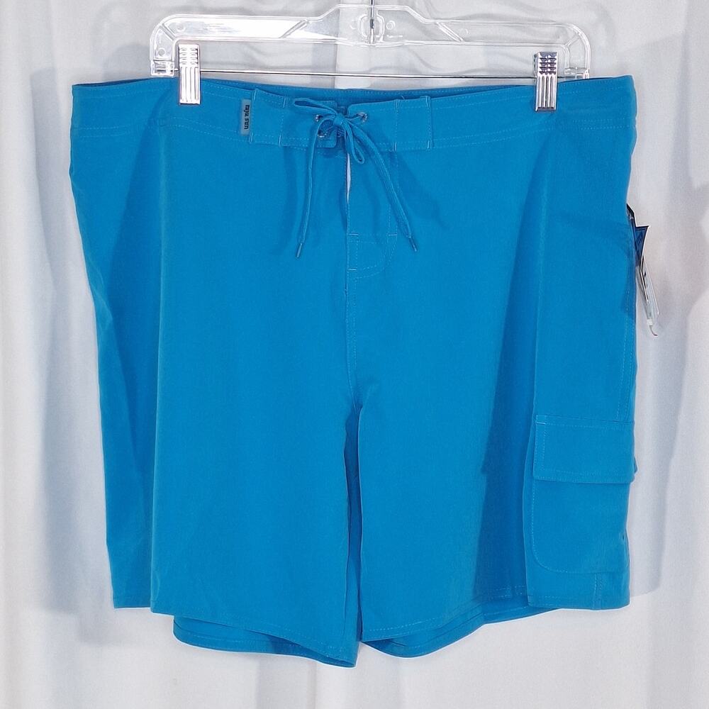 Raya Teal Board Shorts Womens XL Drawstring Cargo Beach Swim Y2K Surf NWT